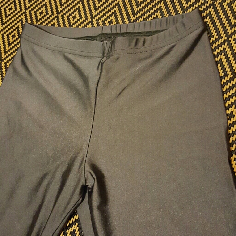 American Apperal Silver Nylon Leggings
